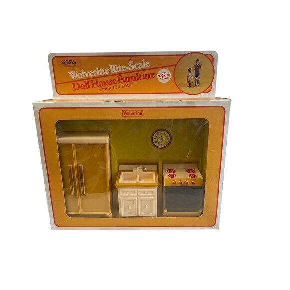 Vintage Wolverine Rite-Scale Dollhouse Kitchen Furniture Set - Picture 1 of 3